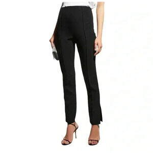 Cinq a Sept Black Brianne Pant Drapey Crepe pant with side slit size 4